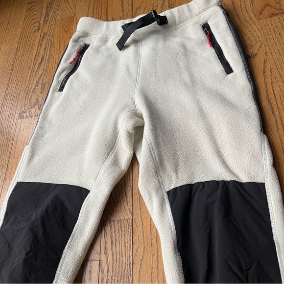 Topo Designs Mountain Fleece Pants Polartec Size Small White Black - Picture 4 of 12